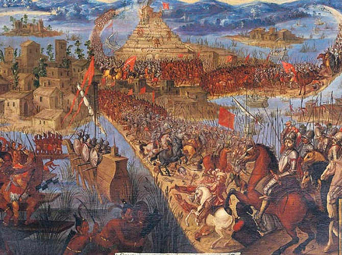 La distruzione di Tenochtitlan degli spagnoli e la fine degli Aztechi