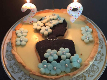 Crostata Artistica elegante con 2 tipi di Frolla senza Glutine.