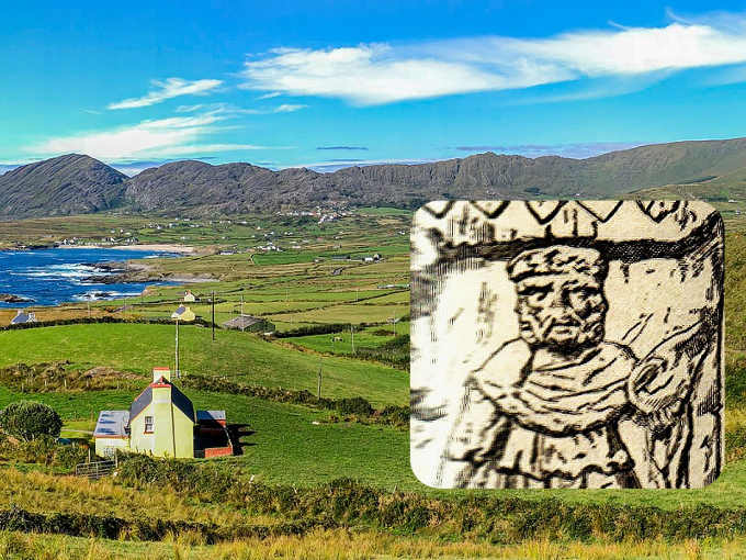 La festa di Lúnasa (in gaelico il mese di agosto) Irlanda con immagine del dio Lugh