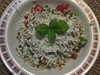 Riso alla crudaiola con ricotta salata