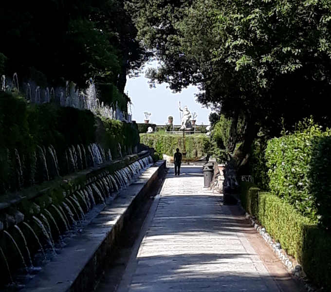 Le cento fontane nel giardino di Villa d’Este