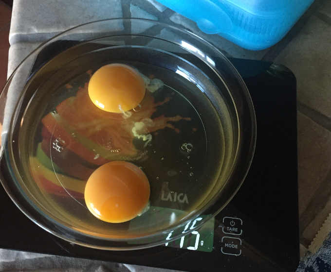 Aprite e pesate le uova