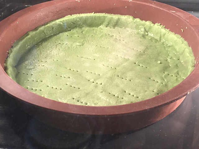 Pasta frolla verde senza glutine in forno 