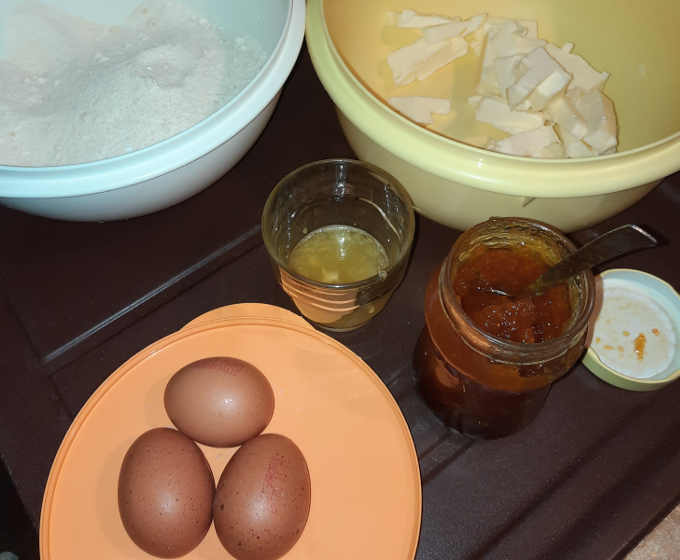 Ingredienti per crostata frangipane senza glutine 