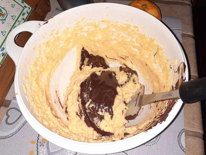 crema di burro con cioccolato fuso