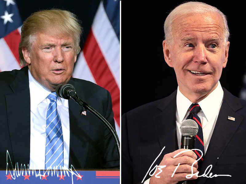 Joe Biden e Donald Trump allocentrismo e egocentrismo tra le righe della loro grafia
