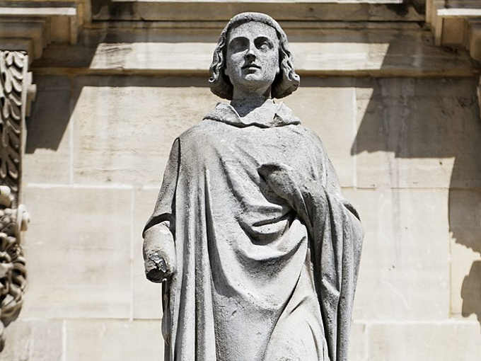 Statua di Pietro Abelardo (Pierre Abélard) di Jules Cavelier Palazzo del Louvre, Parigi