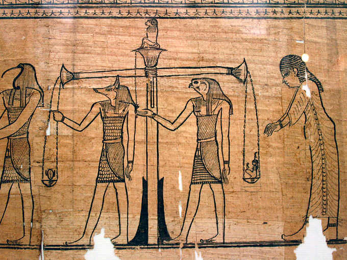 Dettaglio del papiro del Libro dei morti 