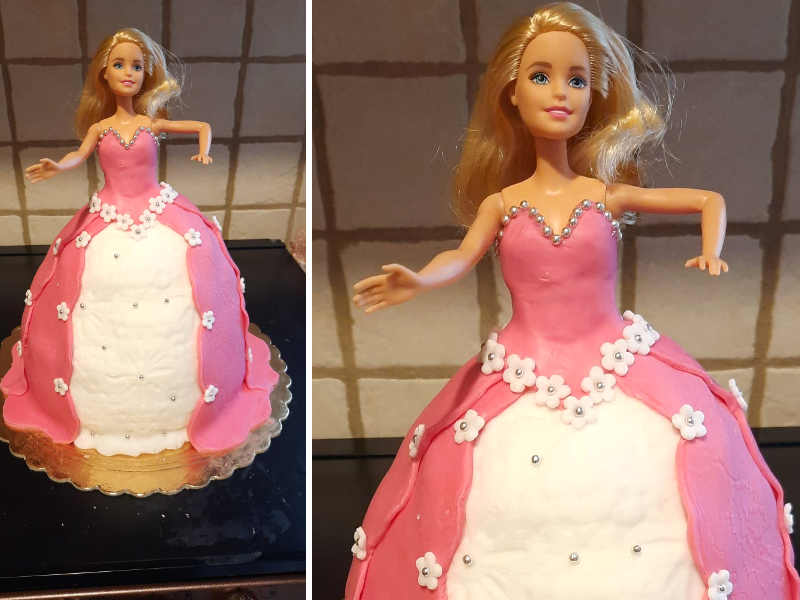 Torta Barbie con crema diplomatica ricetta passo passo