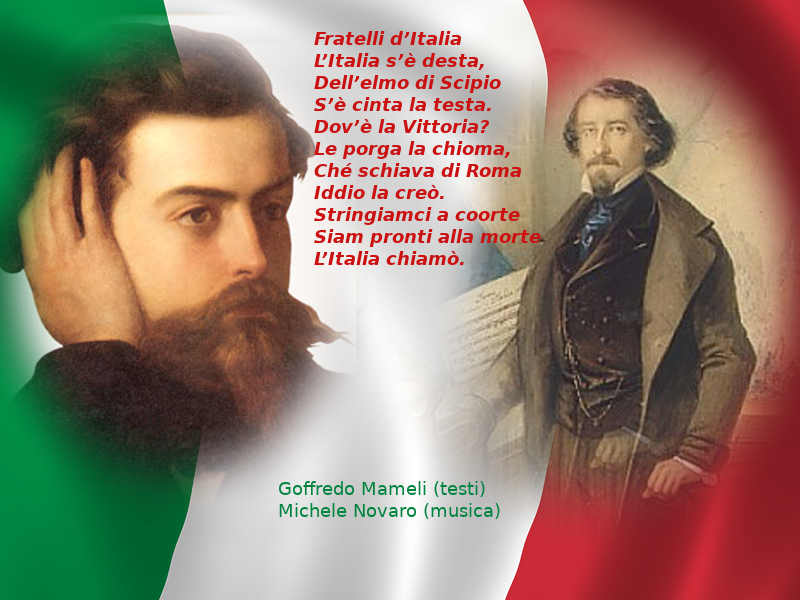 L’Inno nazionale, Fratelli d’Italia… «Il canto degli italiani» di Mameli e Novaro Testo e foto
