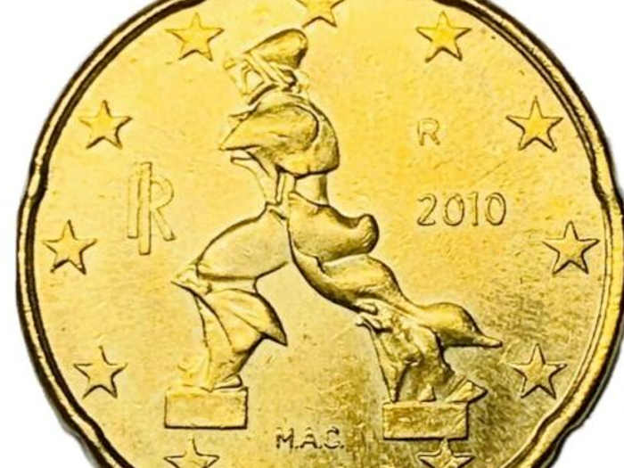 Riproduzione su moneta da 20 centesimi