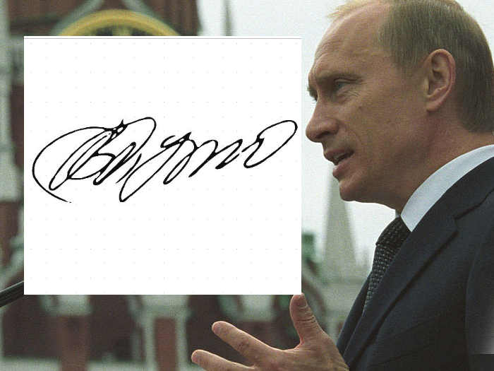Grafia  di Vladimir Putin Analisi grafologica della firma