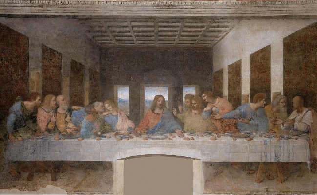 Leonardo da Vinci composizione pittorica piramidale, l'Ultima Cena 