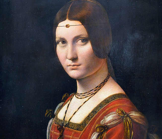 Leonardo da Vinci: composizione piramidale,  La Belle Ferronnière o Ritratto di Dama 